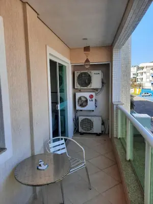 A planta de Amplo e confortável apto a 98 metros da praia de Bombinhas