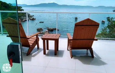 A planta de Casa com vista para o mar e acesso exclusivo à praia