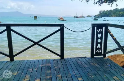 A planta de Casa com vista para o mar e acesso exclusivo à praia