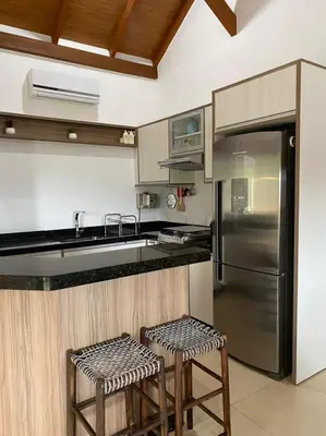 A cozinha ou kitchenette de Studio Recanto Beach Itapema