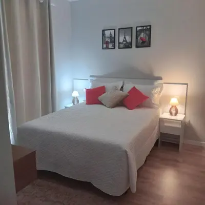 Uma cama ou camas num quarto em Linda casa com jacuzzi e churrasqueira privada para temporada