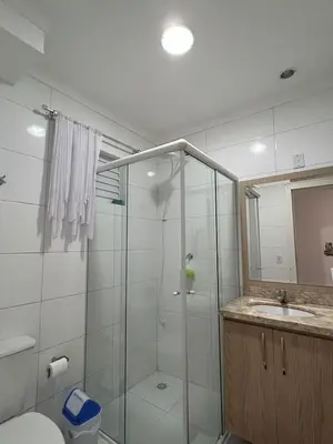 Uma casa de banho em Apartamento 2 dorm. em Bombas SC