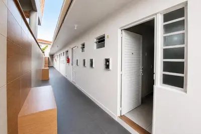 A planta de Estúdio Ótimo Preço na Meia Praia Completo, Ar, Wi-Fi, Cozinha e Vaga ZZZ