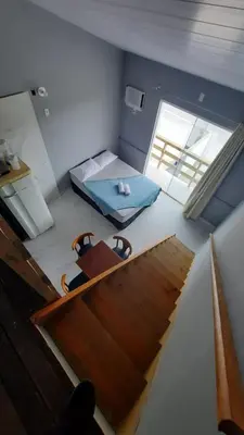 A planta de Loft com Mezanino em Itapema com Ar Split e Sacada qq