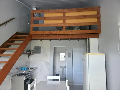 A planta de Loft com Mezanino em Itapema com Ar Split e Sacada qq