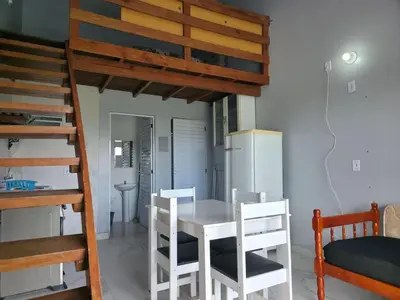 A planta de Loft com Mezanino em Itapema com Ar Split e Sacada qq