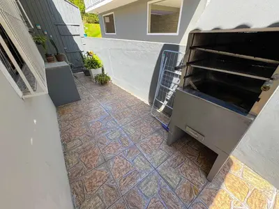 A cozinha ou kitchenette de Casa com vista para o mar em Governador Celso Ramos