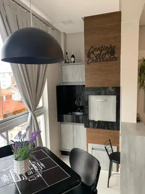 A planta de Excelente apartamento à 200 metros da praia de Palmas