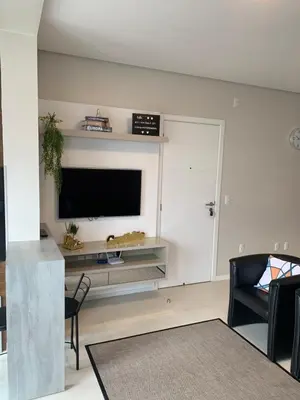 A planta de Excelente apartamento à 200 metros da praia de Palmas