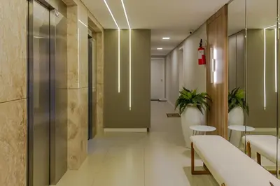 A planta de Vista Atlântico: Cond. Arborizado em Itapema P1474