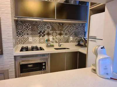 A cozinha ou kitchenette de Cobertura com Piscina 50 mt do Mar
