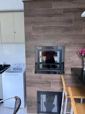 A cozinha ou kitchenette de Duplex Pé na Areia - Vista para o Mar - 08 Pessoas