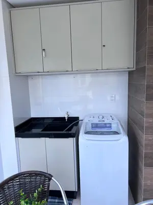 A cozinha ou kitchenette de Duplex Pé na Areia - Vista para o Mar - 08 Pessoas