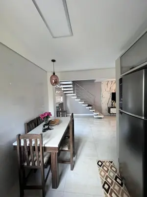 A cozinha ou kitchenette de Duplex Pé na Areia - Vista para o Mar - 08 Pessoas