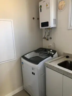 A cozinha ou kitchenette de ANSNEGOCIOS APTO FRENTE PRAIA MARISCAL 202 Corais