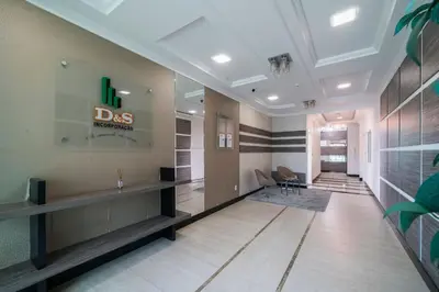 A planta de Aluguel Apartamento 3 quartos sendo 1 suíte em Bombinhas