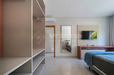 Uma cama ou camas num quarto em Lindo duplex geminado na Praia de Mariscal.
