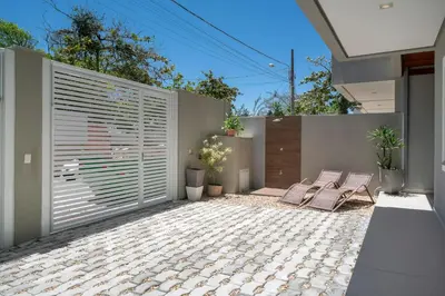 A planta de Apartamento duplex térreo com super SPA
