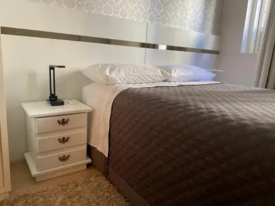 Uma cama ou camas num quarto em Beira Mar com Excelente Localização